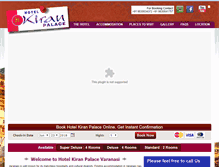 Tablet Screenshot of hotelkiranpalacevns.com